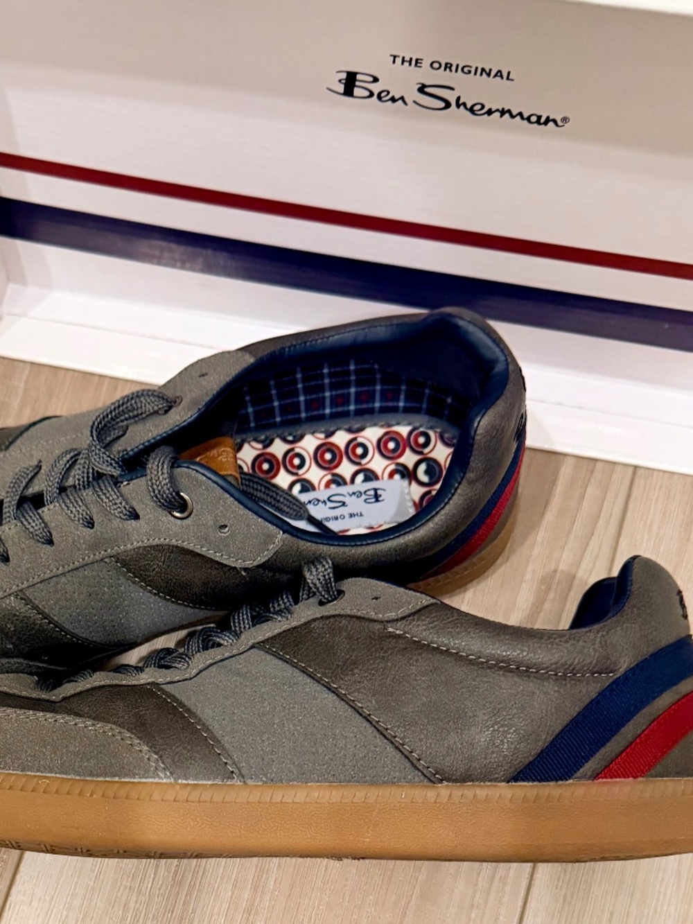 The Original Ben Sherman Rory Sneaker Charcol Mens 11.5 width M